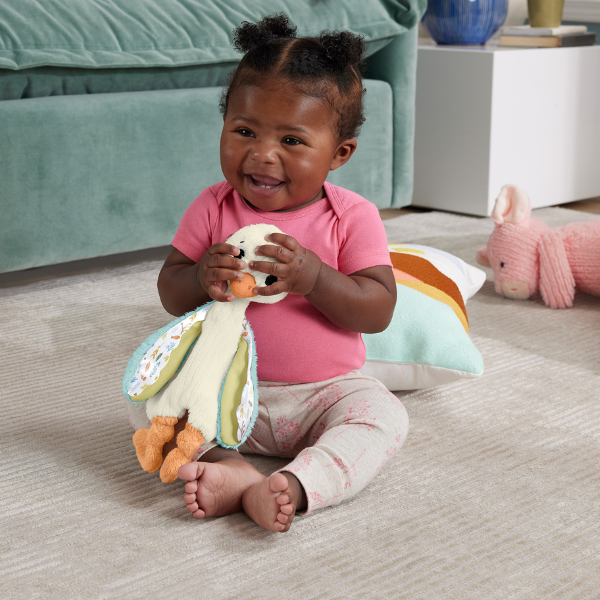 Fisher-Price Плюшевая игрушка "Гусь" со звенящими звуками для новорожденных