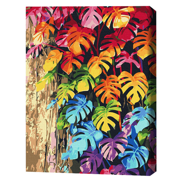 Pictură pe numere 40*50 cm (în cutie) - Frunze multicolore