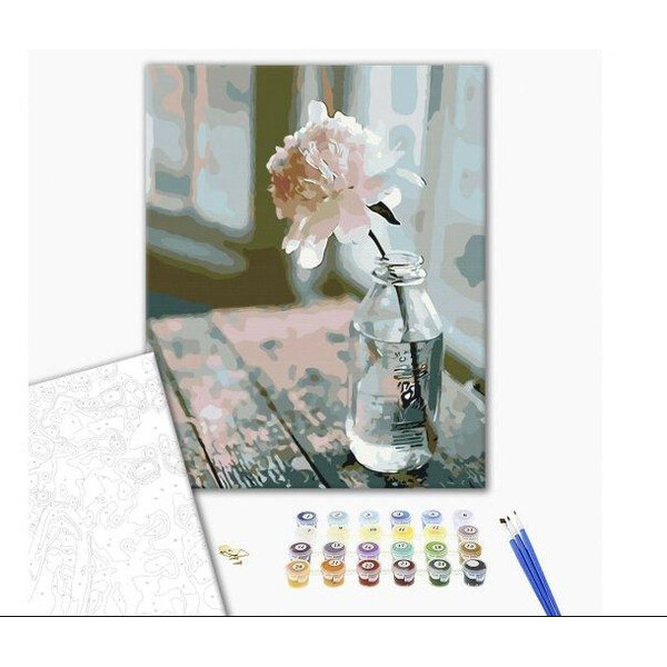Pictură pe numere 40*50 cm (în cutie) – Un bujor sofisticat