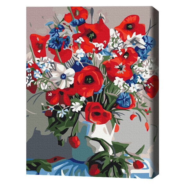 Cumpara  Creativitate/Logică - Pictură pe numere 40*50 cm (în cutie) – Maci ..