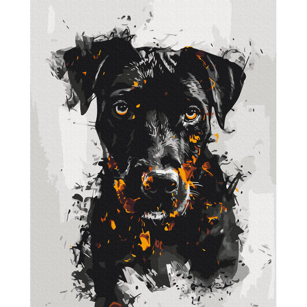 Pictură pe numere 40*50 cm (în cutie) – Câinele de foc