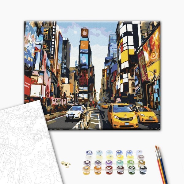 Pictură pe numere 40*50 cm (în cutie) – Viața Times Square