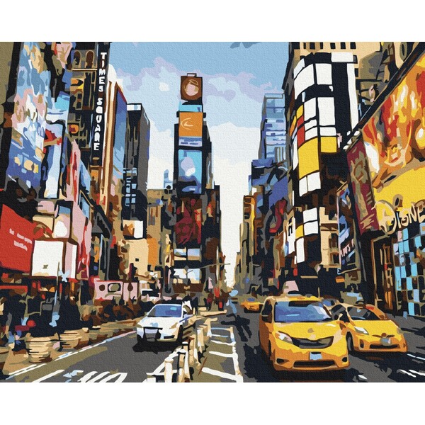 Pictură pe numere 40*50 cm (în cutie) – Viața Times Square