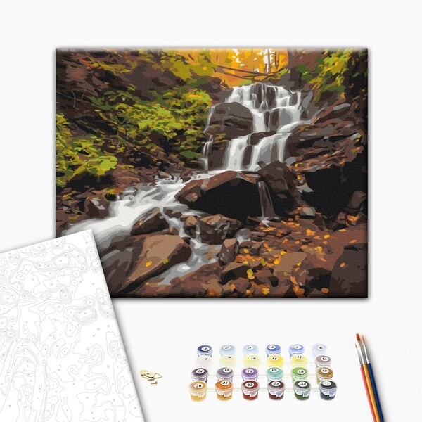 Pictură pe numere 40*50 cm (în cutie) – Cascada Shipot