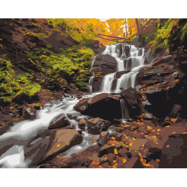 Pictură pe numere 40*50 cm (în cutie) – Cascada Shipot