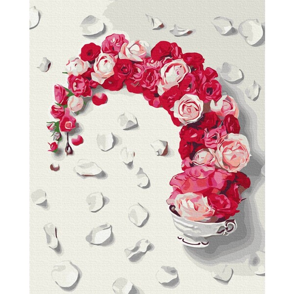 Pictură pe numere 40*50 cm (în cutie) – Ceai roz