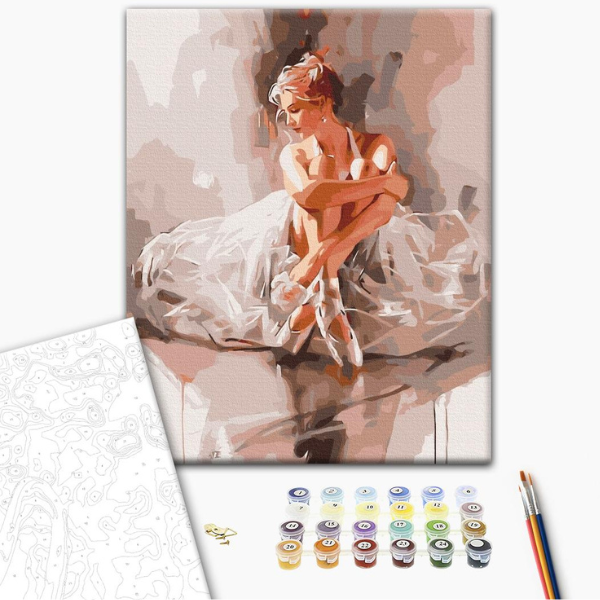 Pictură pe numere 40*50 cm (în cutie) – Balerina într-un nor de tandrețe