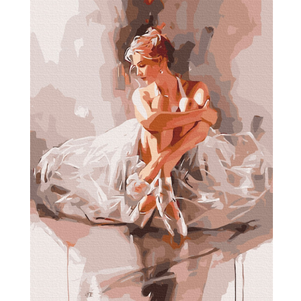 Pictură pe numere 40*50 cm (în cutie) – Balerina într-un nor de tandrețe