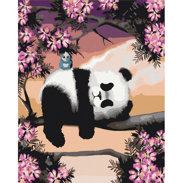Pictură pe numere 40*50 сm (fără cutie) – Panda somnoros