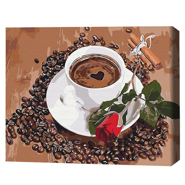 Cumpara  Picturi prin numere - Pictură pe numere 40*50 сm (fără cutie) – Caf..