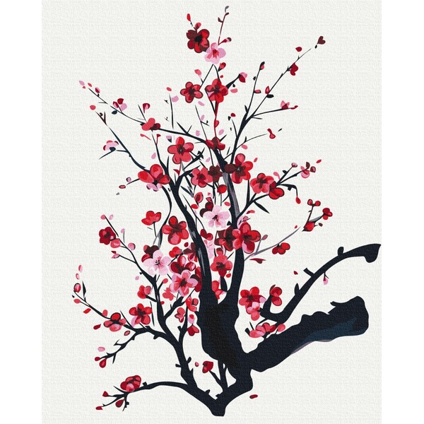 Pictură pe numere 40*50 сm (fără cutie) – O ramură de sakura