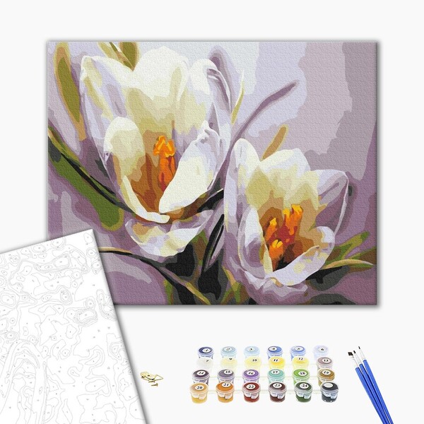 Pictură pe numere 40*50 cm (în cutie) – Crocuși