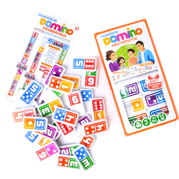 Joc de masă „Domino matematic”,  28 dominouri
