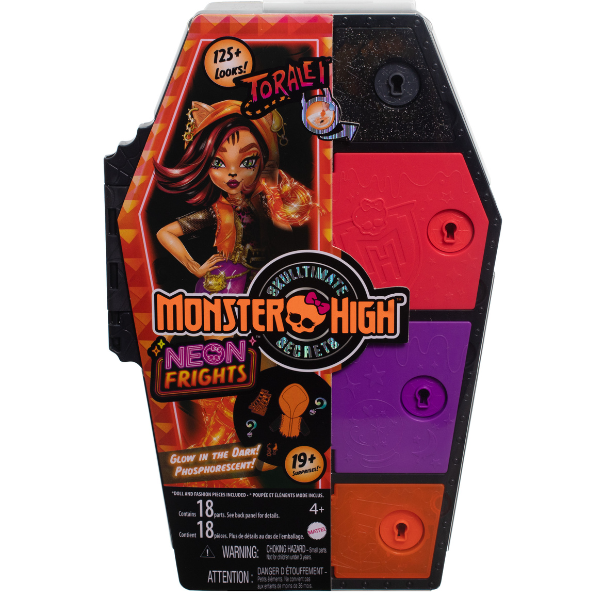Игровой набор Monster High Neon Fright "Торалей Страйп и Секреты в ее шкафу "