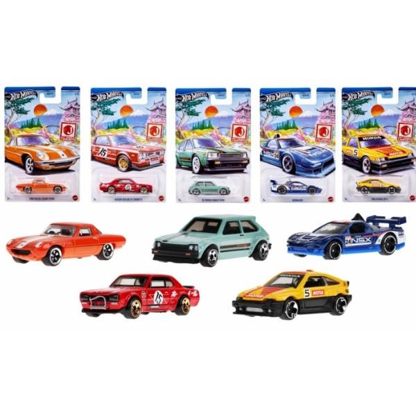 Hot Wheels Seria tematică J-Import 1:64, 5 modele
