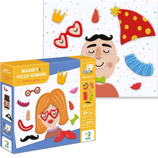 Joc magnetic de dezvoltare „Fețe”, 61 elem.