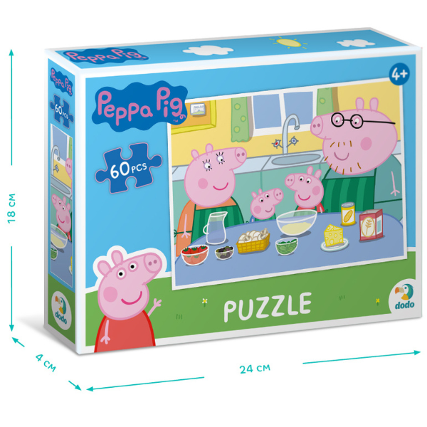 Puzzle „Gătim împreună”, seria Peppa Pig, 60 elem.