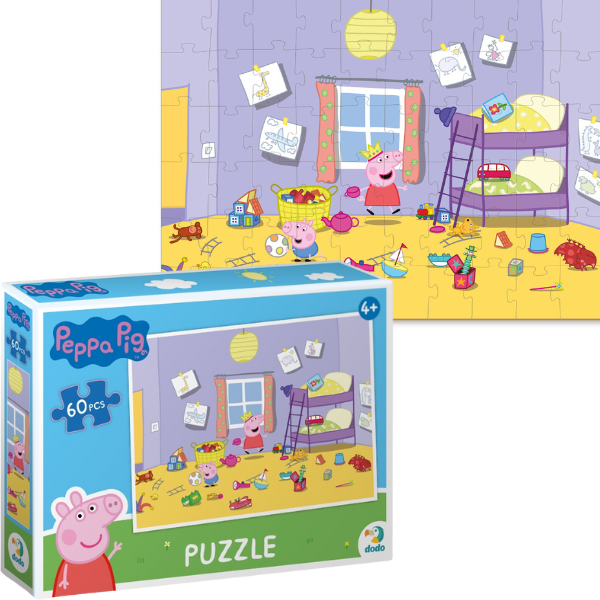 Puzzle „Curățenie distractivă”, seria Peppa Pig, 60 elem.