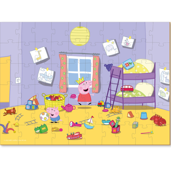 Puzzle „Curățenie distractivă”, seria Peppa Pig, 60 elem.