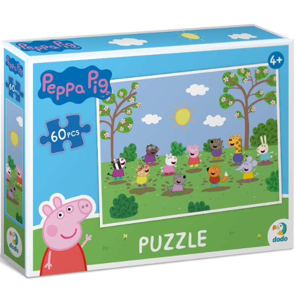 Puzzle „Jocul cu prietenii”, seria Peppa Pig, 60 elem.