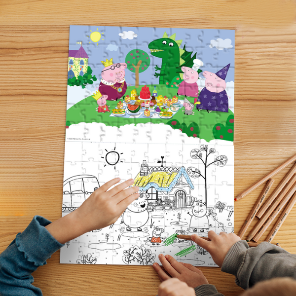 Puzzle 2 în 1 „Disctracție în grădină”, seria Peppa Pig, 60 elem.