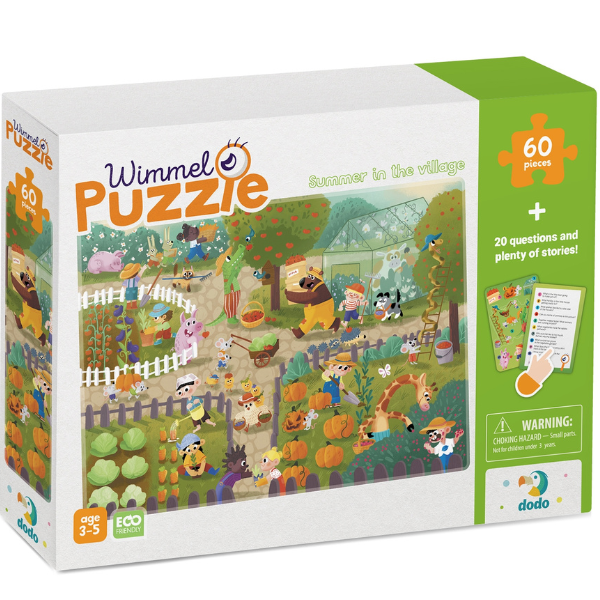 Joc de dezvoltare-puzzle „Vara în sat”, seria Wimmelpuzzle, 60 elem.