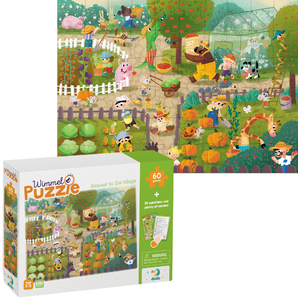 Joc de dezvoltare-puzzle „Vara în sat”, seria Wimmelpuzzle, 60 elem.