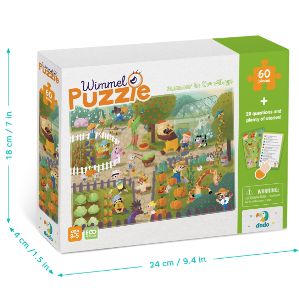 Joc de dezvoltare-puzzle „Vara în sat”, seria Wimmelpuzzle, 60 elem.