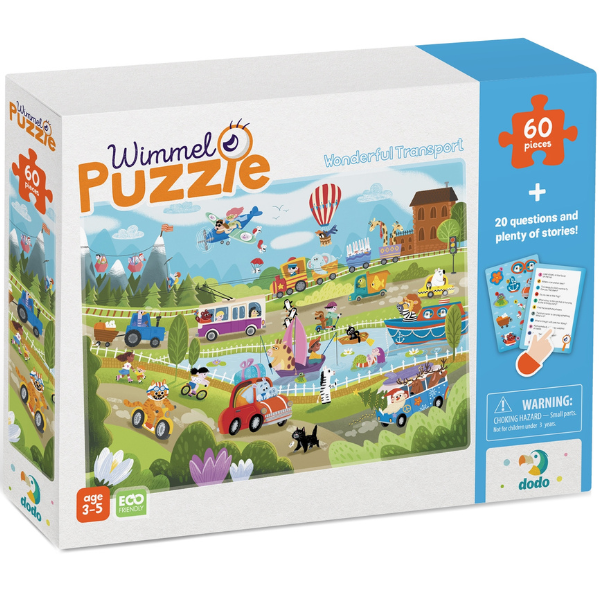 Joc de dezvoltare-puzzle „Vara în sat”, seria Wimmelpuzzle, 60 elem.