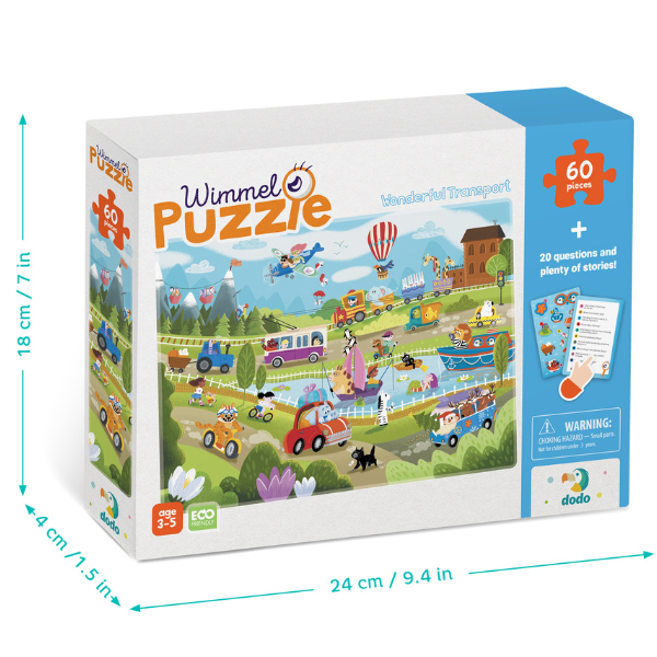 Joc de dezvoltare-puzzle „Vara în sat”, seria Wimmelpuzzle, 60 elem.
