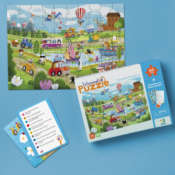 Joc de dezvoltare-puzzle „Vara în sat”, seria Wimmelpuzzle, 60 elem.