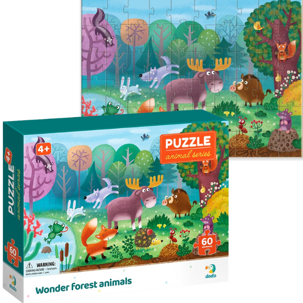Puzzle „Animale minunate din pădure”, seria Animale, 60 elem.