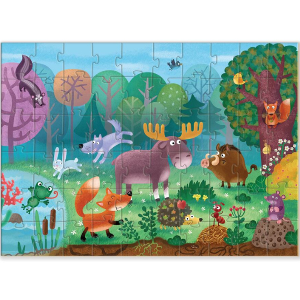 Puzzle „Animale minunate din pădure”, seria Animale, 60 elem.