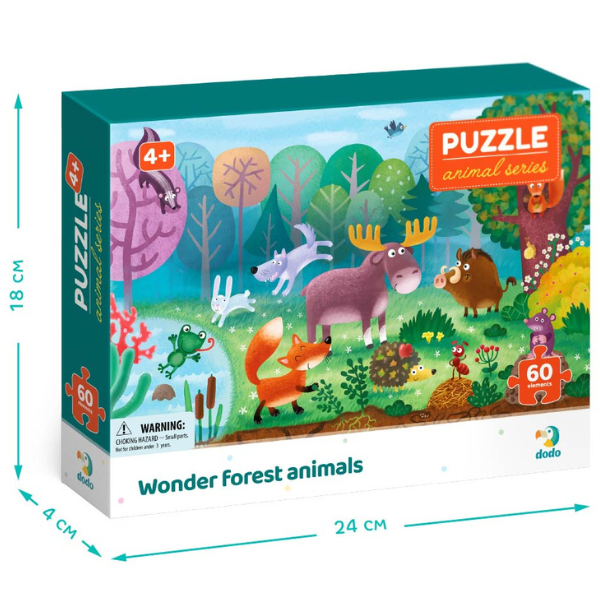 Puzzle „Animale minunate din pădure”, seria Animale, 60 elem.