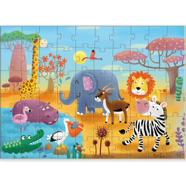 Puzzle „În Africa fierbinte”, seria Animale, 60 elem.