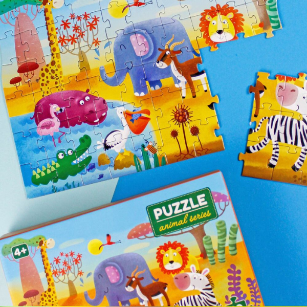 Puzzle „În Africa fierbinte”, seria Animale, 60 elem.