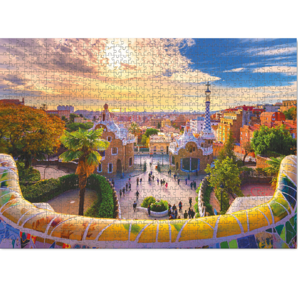 Puzzle „Parcul Güell din Barcelona. Spania”, seria Peisaje, 1000 elem.