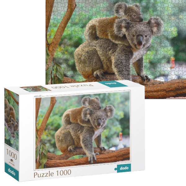 Puzzle „Baby koala și mama”, seria Lumea animalelor, 1000 elem.