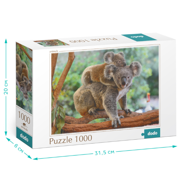 Puzzle „Baby koala și mama”, seria Lumea animalelor, 1000 elem.