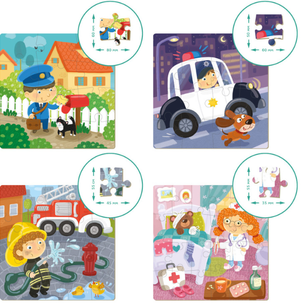 Puzzle 4 în 1 „Profesii”