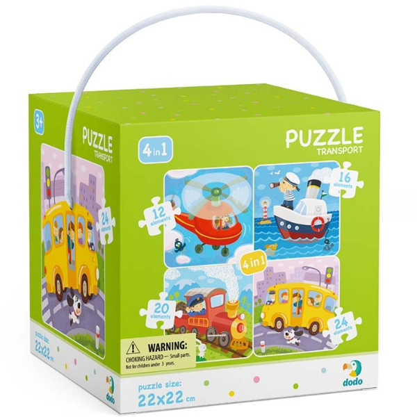 Puzzle 4 în 1 „Transport”