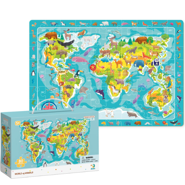 Puzzle „Lumea animalelor”, seria Puzzle de observație, 80 elem.