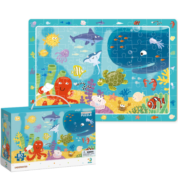 Puzzle „Sub apă”, seria Puzzle de observație, 80 elem.