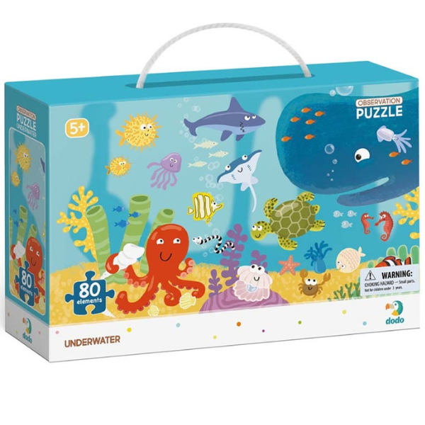 Puzzle „Sub apă”, seria Puzzle de observație, 80 elem.