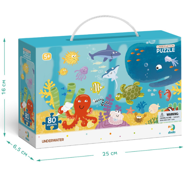 Puzzle „Sub apă”, seria Puzzle de observație, 80 elem.