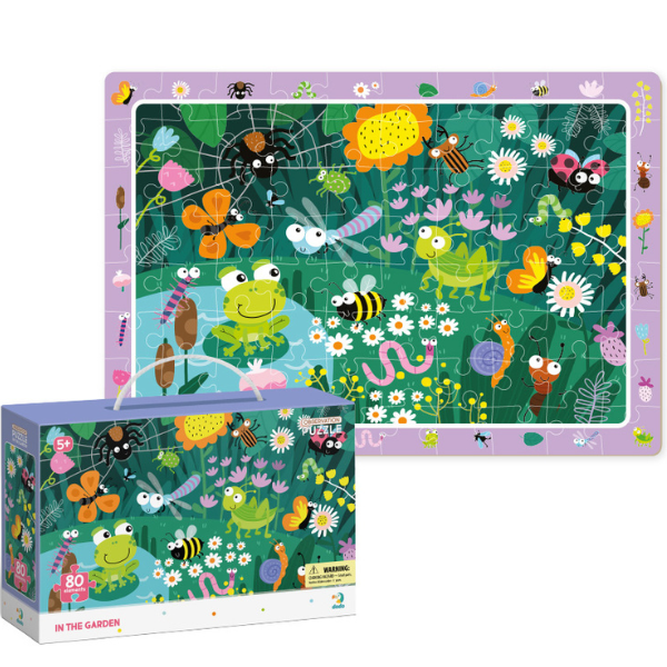 Puzzle „În grădină”, seria Puzzle de observație, 80 elem.