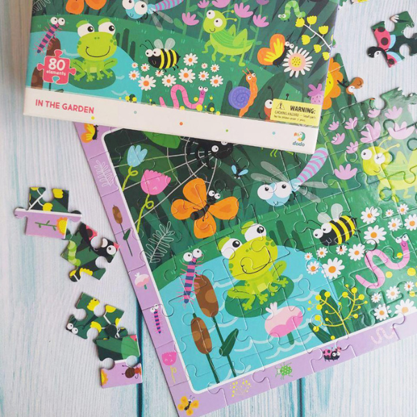 Puzzle „În grădină”, seria Puzzle de observație, 80 elem.