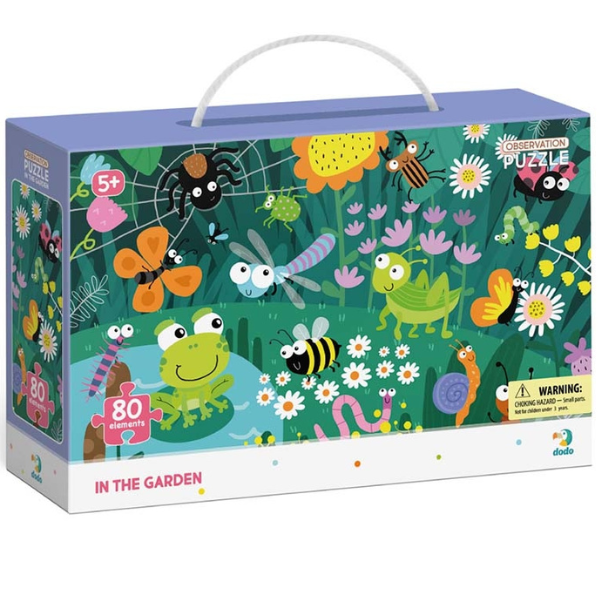 Puzzle „În grădină”, seria Puzzle de observație, 80 elem.