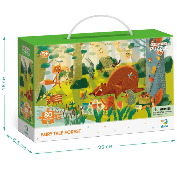 Puzzle „Pădure de basm”, seria Puzzle de observație, 80 elem.