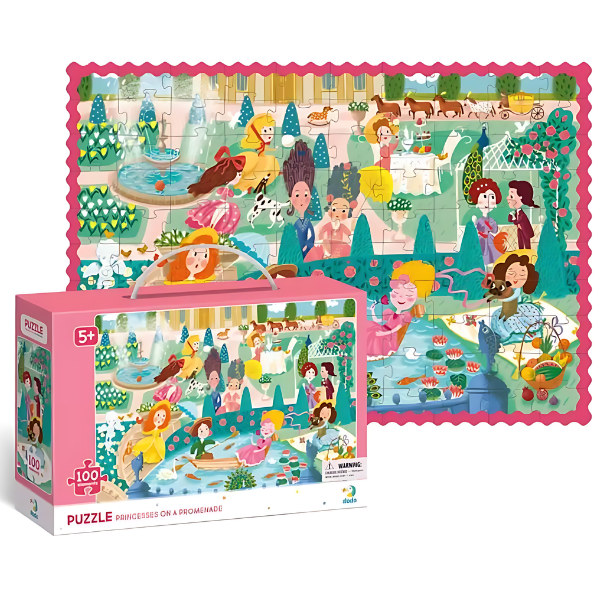 Puzzle „Prințese la plimbare”, 100 elem.